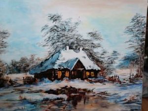 Chata akryl Barbara Strzała Jeziorska